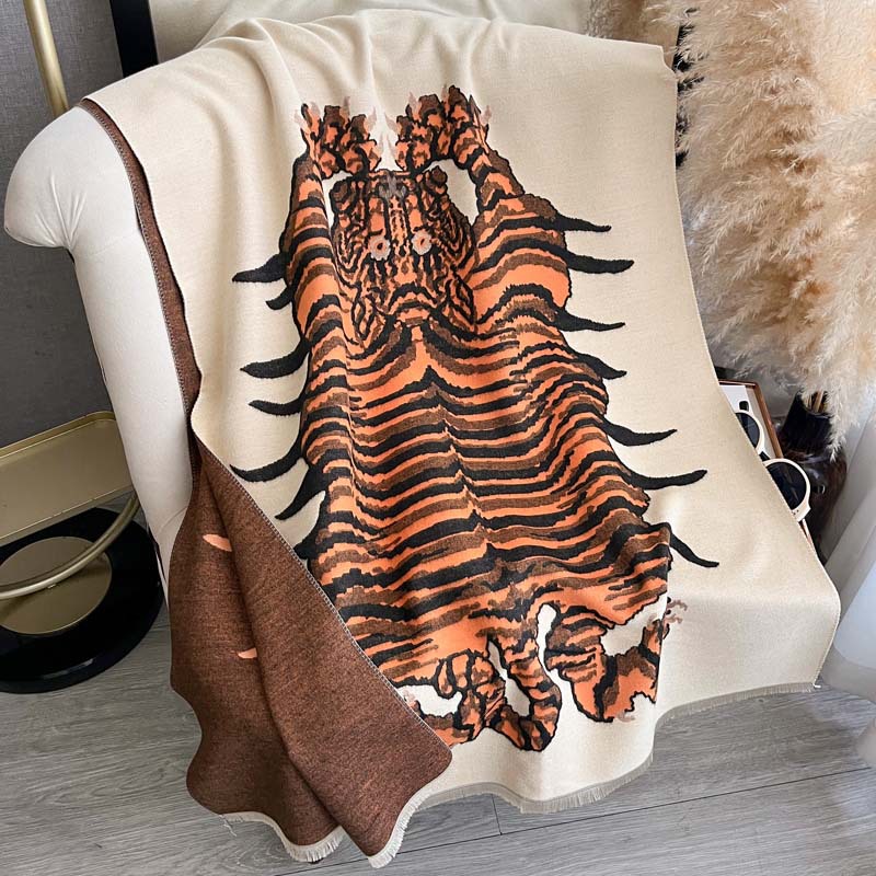 Double-sided Scarf Shawl Thick And Warm photo 3
