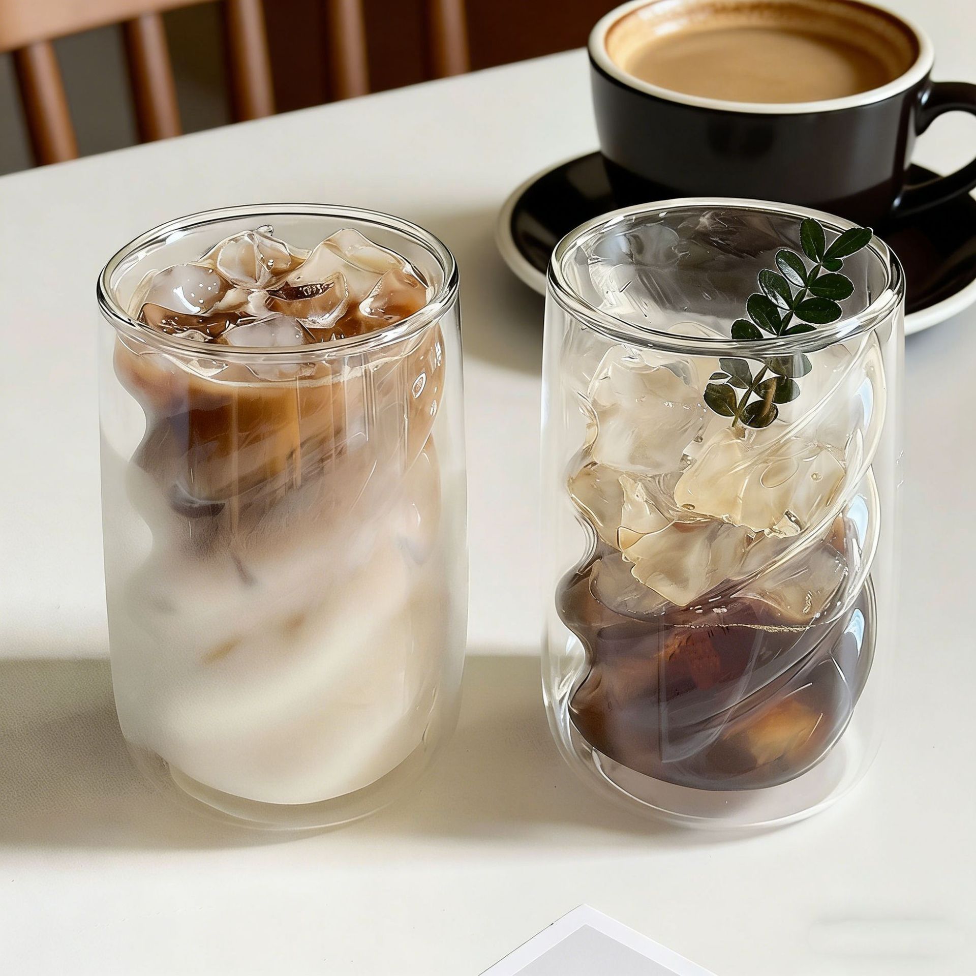 High-temperature-resistant High-borosilicate Double-walled Glass Cup photo 4
