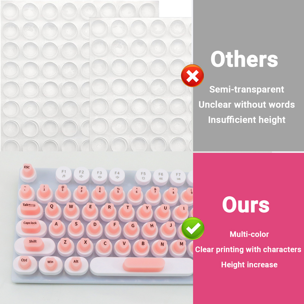 91 Button For Desktop And Notebook Computer Silicone Keyboard Stickers photo 8