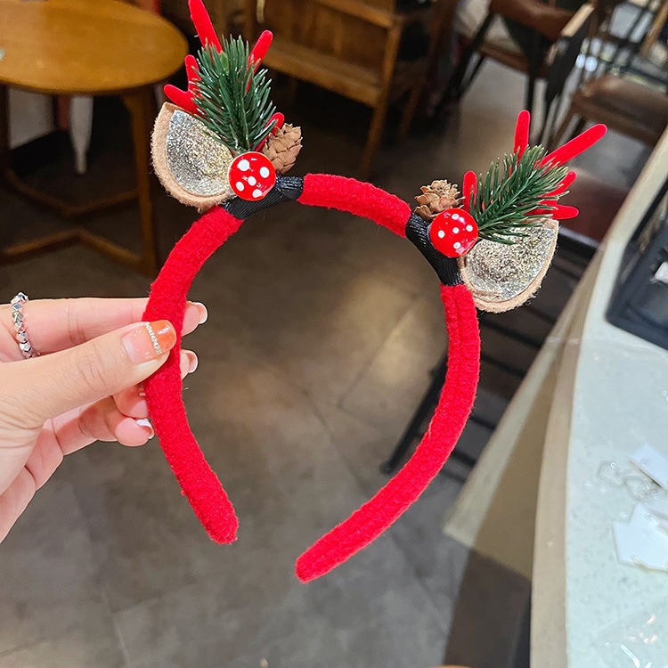 Christmas Ornament Headpiece Cute Antler Hairband photo 2