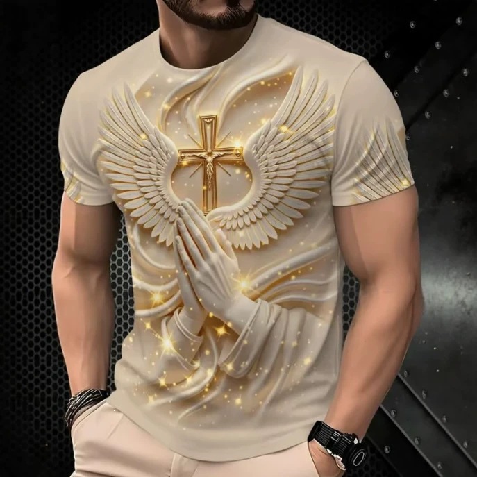 Men's And Women's Patterned Printed Short-sleeve Tops photo 6