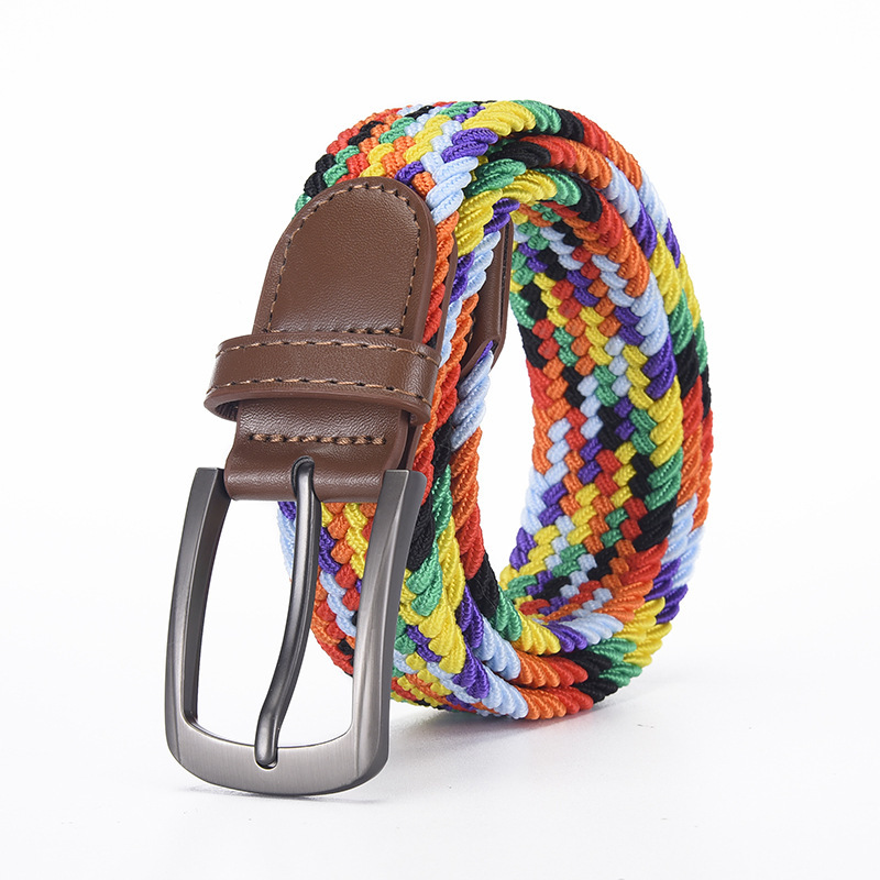 Men's Elastic Woven Belt, Tactical Casual Trouser Belt photo 4