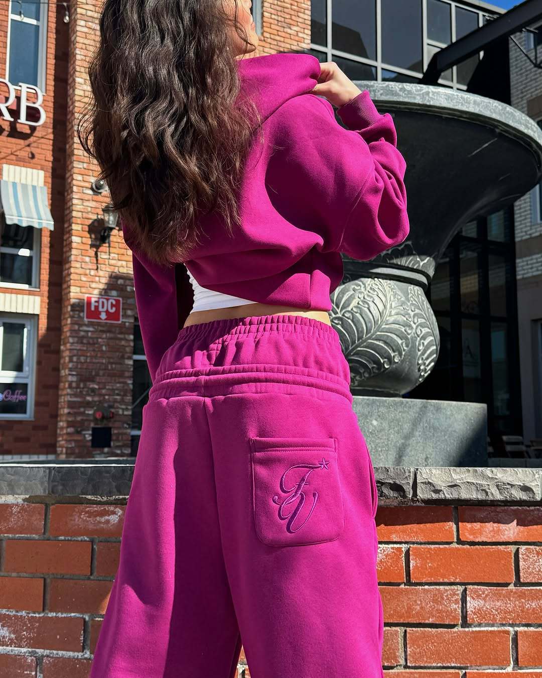 Trendy Double-waist Five-pointed Star Embroidery Couple Simple Casual Fake Two-piece Wide-leg Sweatpants photo 5