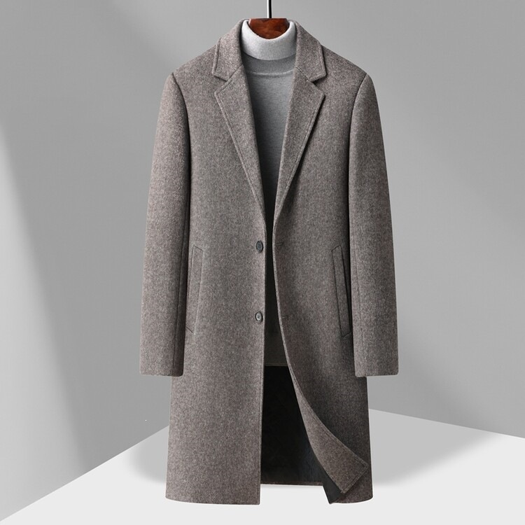 Stylish Simple And Elegant Mens Wool Coat photo 3
