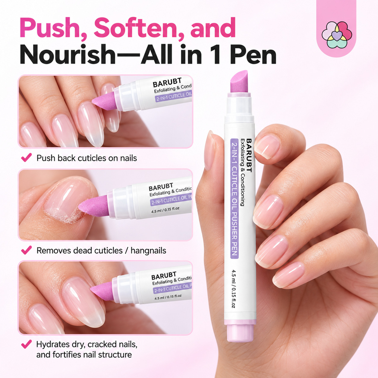 Rotating Solid Cuticle Repair Pen For Moisturizing And Treating Dry, Cracked Skin And Hangnails Around The Nails photo 3