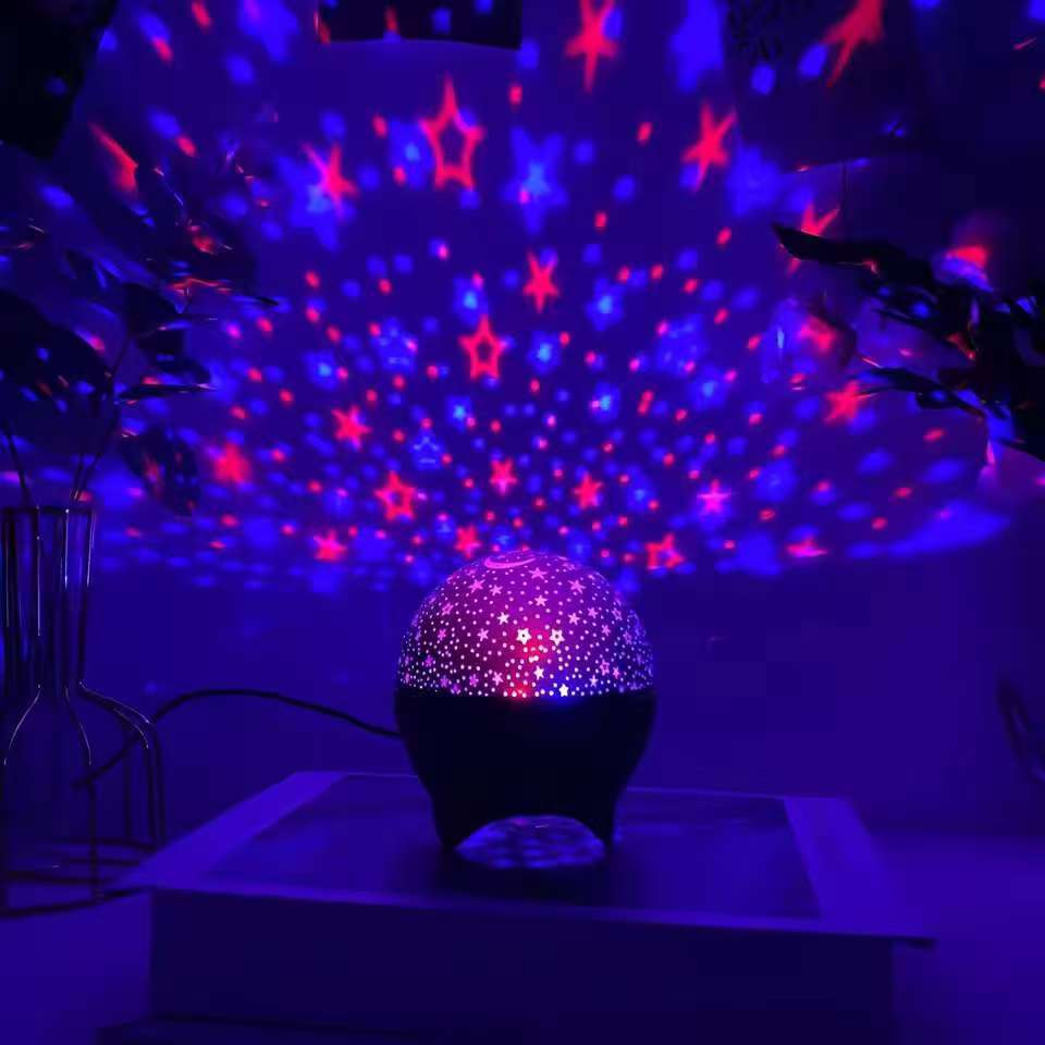 Creative Dreamy Childrens Starry Moon Multicolor Starry Sky Projection Lamp photo 2