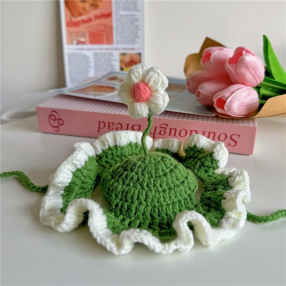 Pet Hat Dog And Pet Headwear Cute 3D Knitted Wool Bonnet Finished Cat Item photo 3