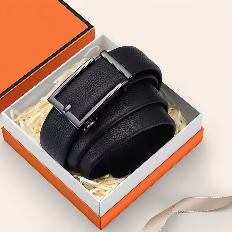 Men's Inward-folding Casual All-match Genuine Leather Belt photo 2