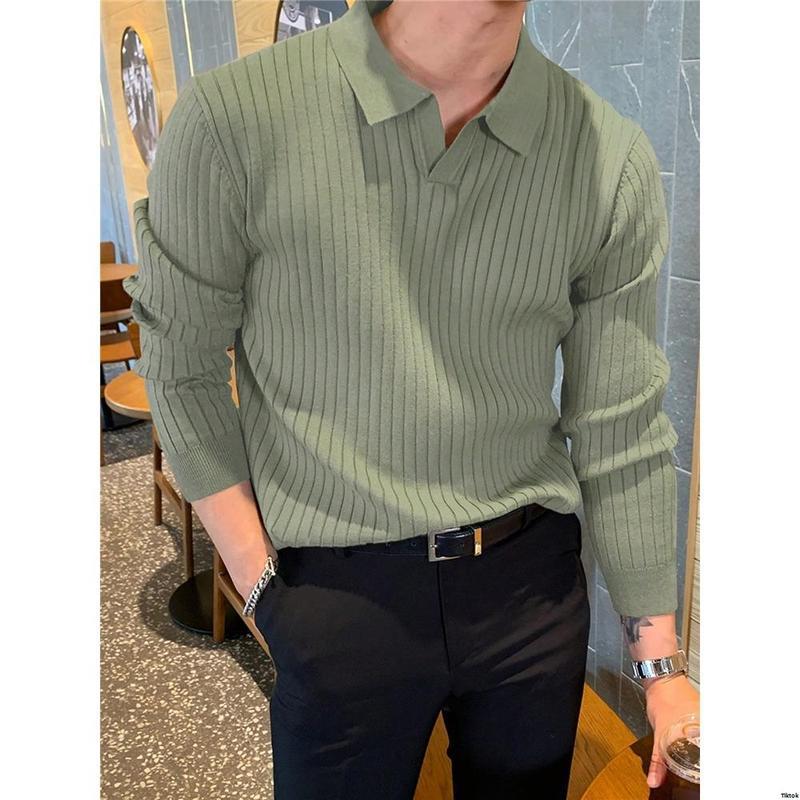 Fashionable Men's Solid-color Casual Knit photo 8