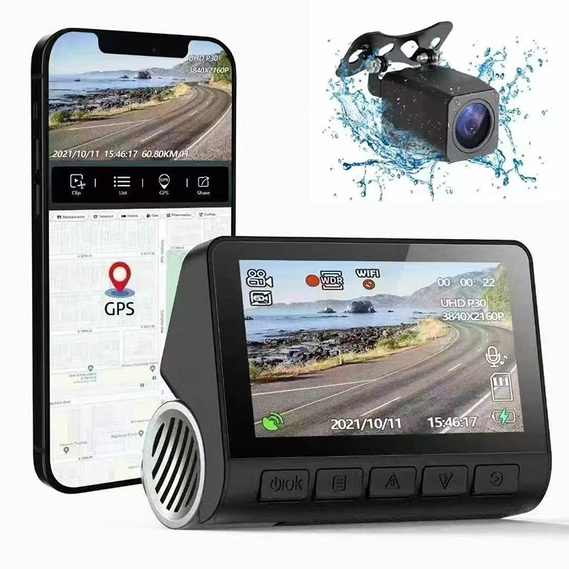 4K HD Dual Lens Dash Cam With Smartphone WiFi Connectivity And Built In GPS photo 4