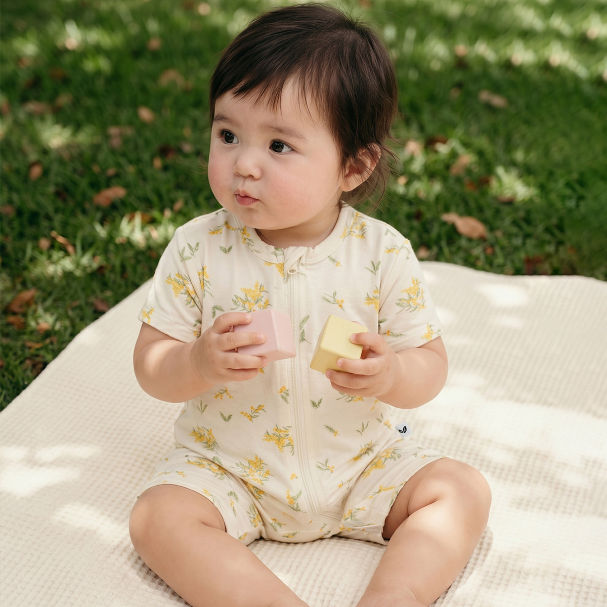 Mint Baby Romper With Zipper Summer Clothes For Boys And Girls photo 4