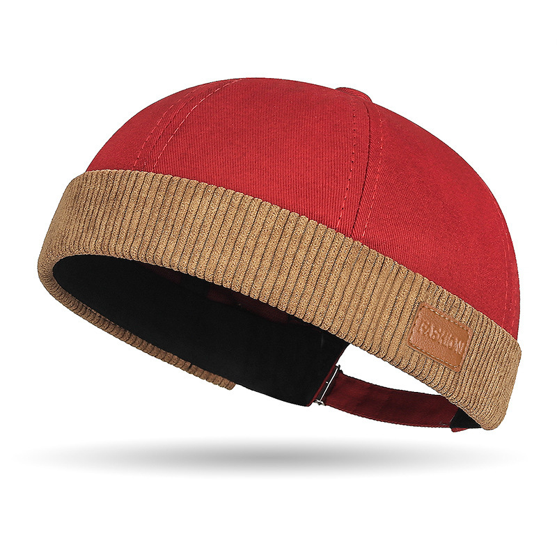 Color-block Patchwork Corduroy Casual Cap photo 7