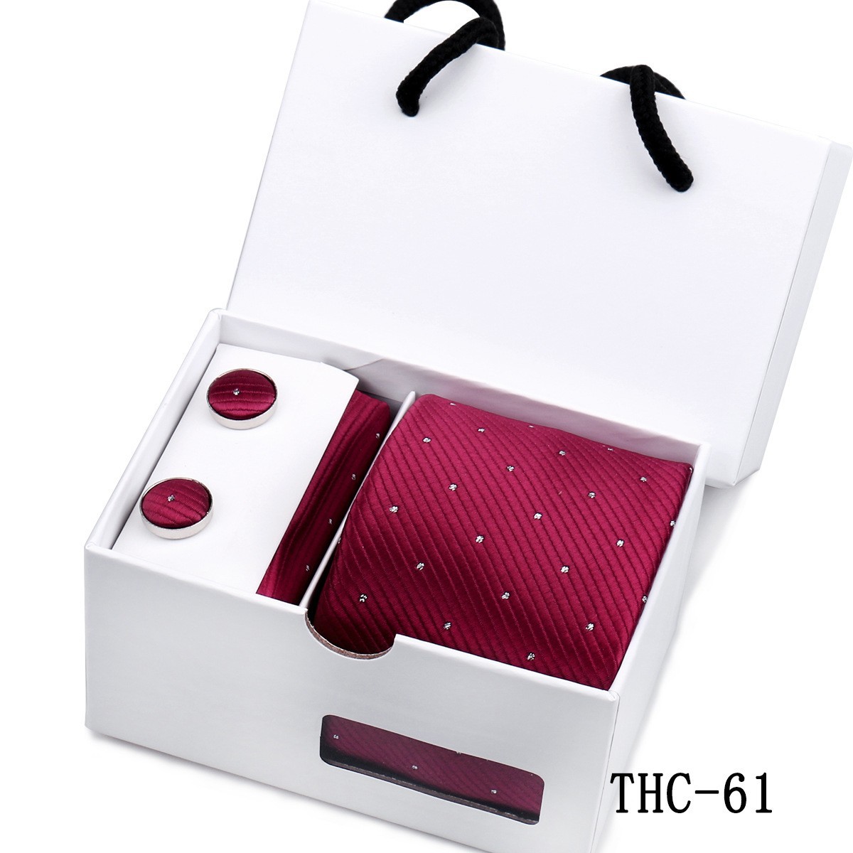 Mens Premium Tie Pocket Square And Cufflink Gift Set photo 6