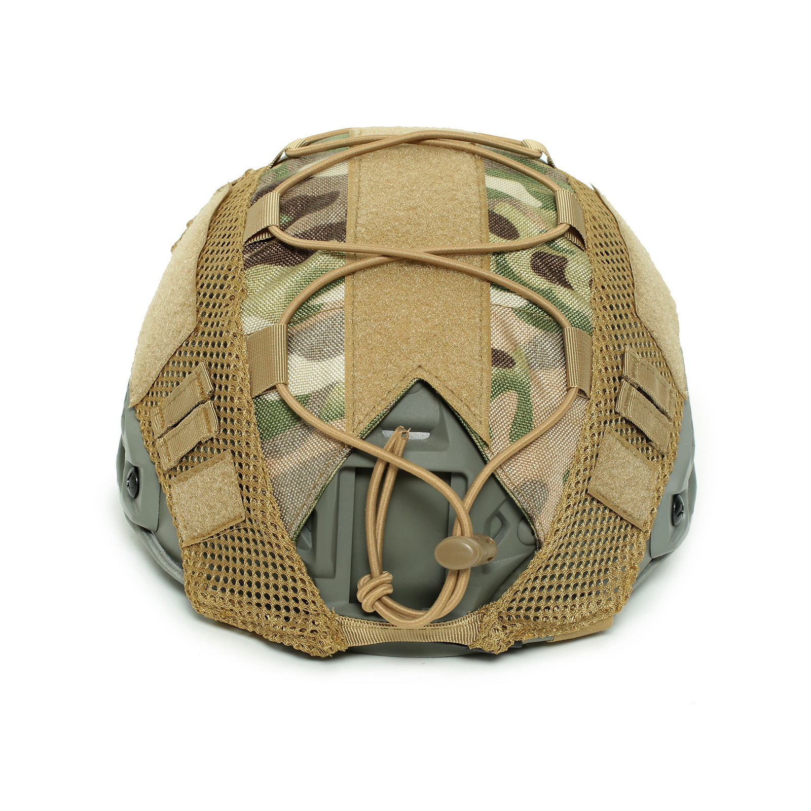 Camouflage Helmet Cover With Elastic Cord Tactical Camouflage Helmet Cover photo 3