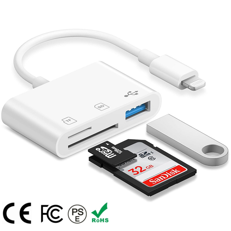 Tablet DCF Card Camera TF Card Reader U Disk 3-in-1 Memory Card Expansion photo 1