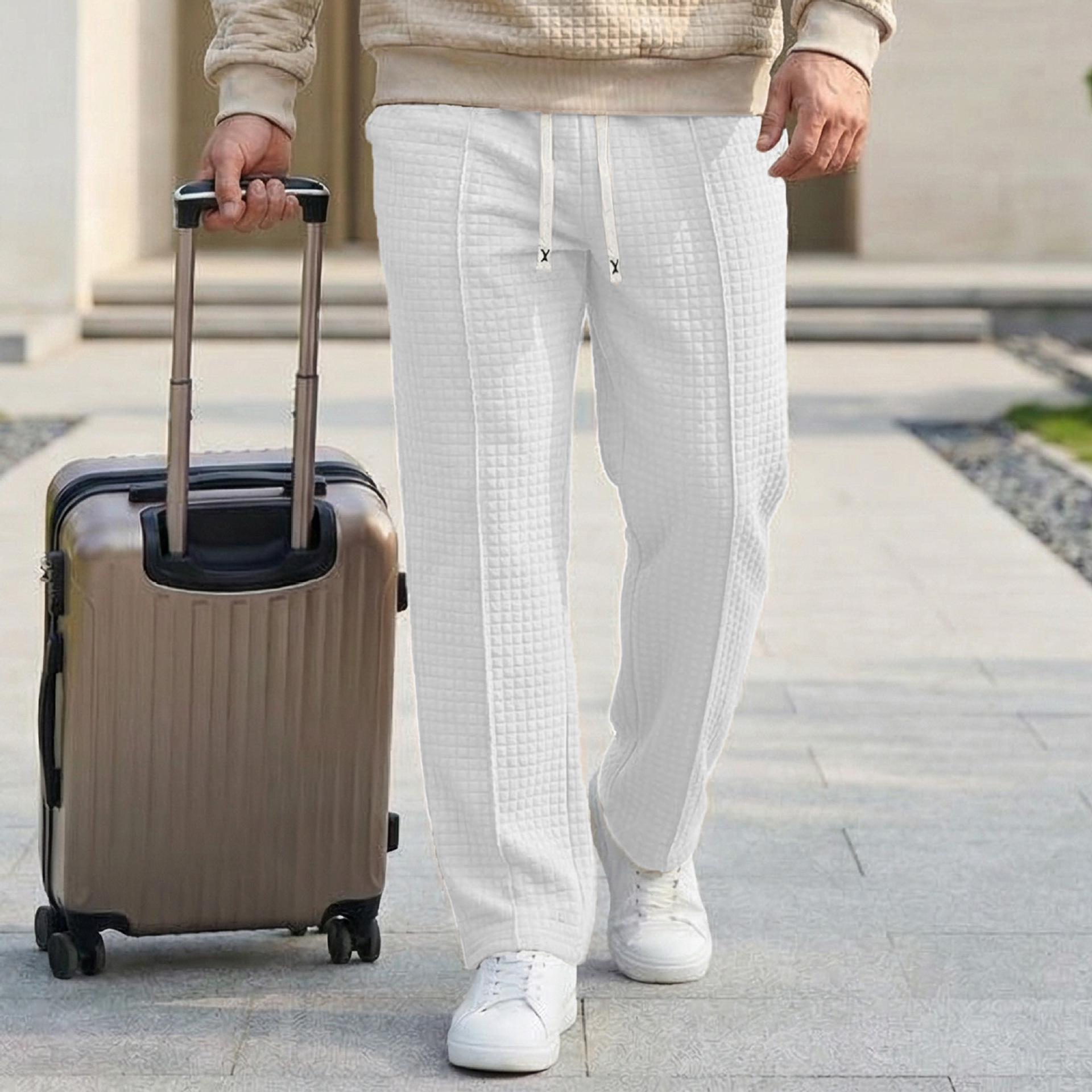 New Spring Autumn Trousers With An Elastic Waist Loose-fit Outdoor Pants For Men photo 4