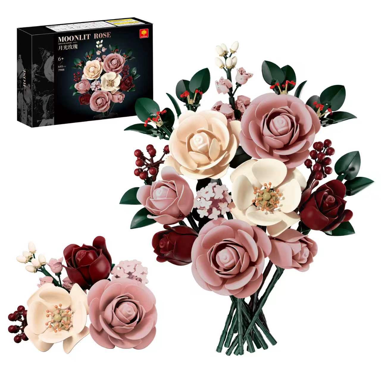 Plastic Building Block Bouquet Building Block Assembly Toy photo 3