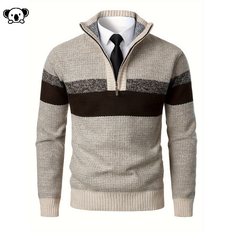 Men's Fleece-lined Mock-neck Sweater photo 7
