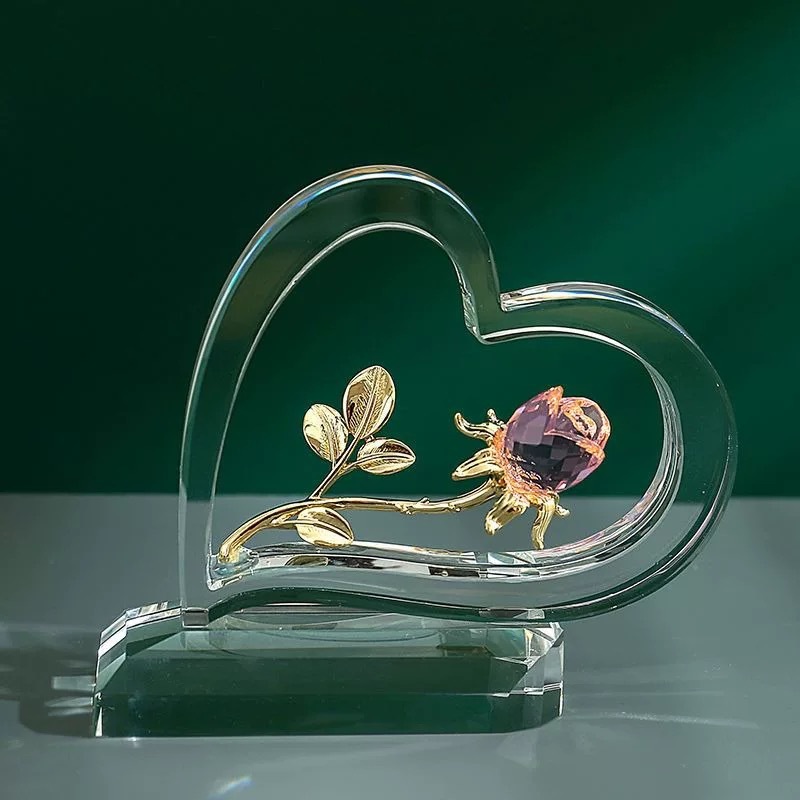 Home Valentine's Day Rose Heart-shaped Ornaments photo 1