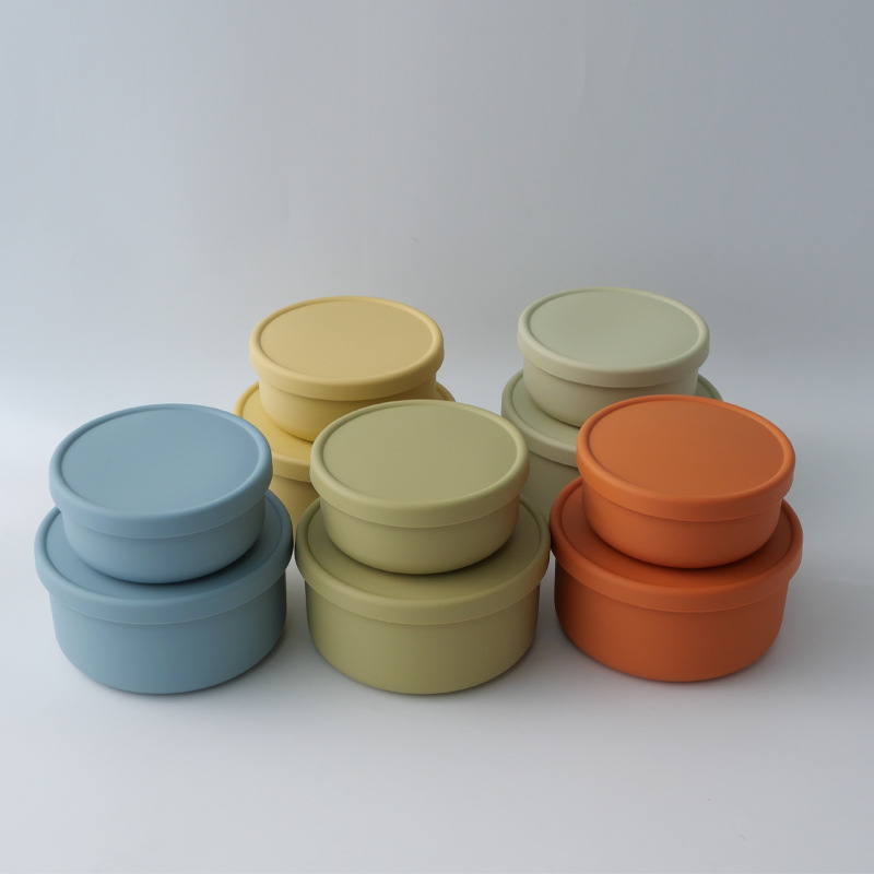Round Silicone Lunch Box Is Microwave-safe photo 1
