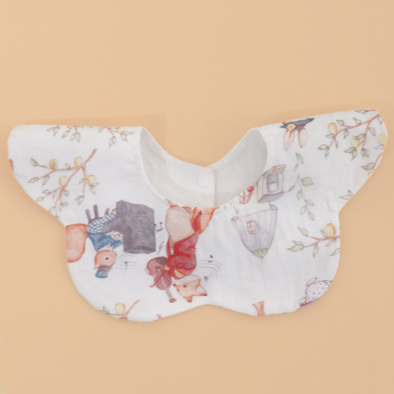 Petal Bamboo Cotton Waterproof Kids Bib Waterproof Baby Burp Cloth photo 2
