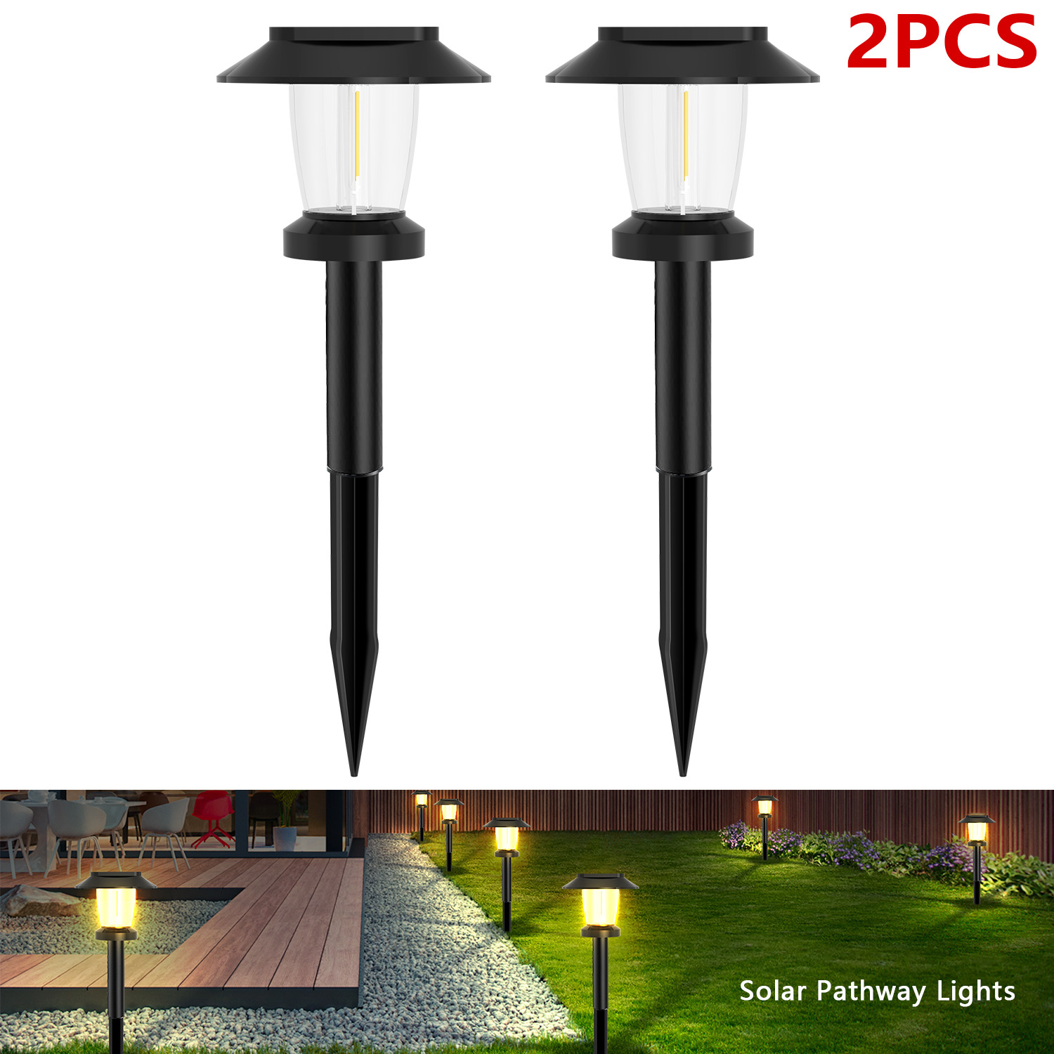 Solar-powered Outdoor Courtyard Light Set photo 7