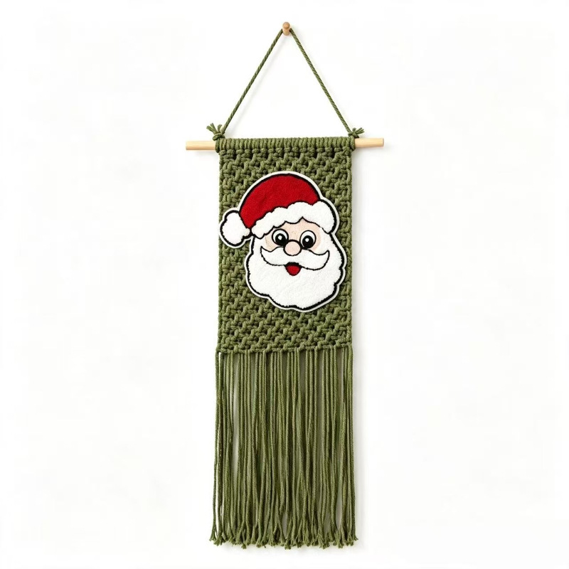 Santa Claus Patchwork Woven Small Tapestry photo 5