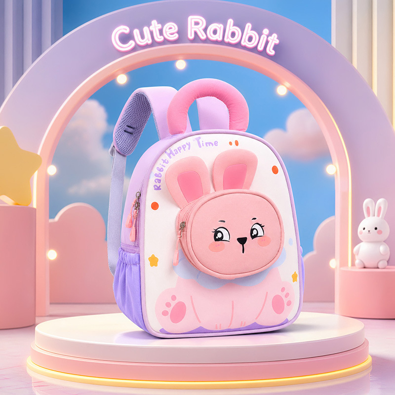 New Cartoon Childrens School Bag Lightweight And Cute For Girls photo 5