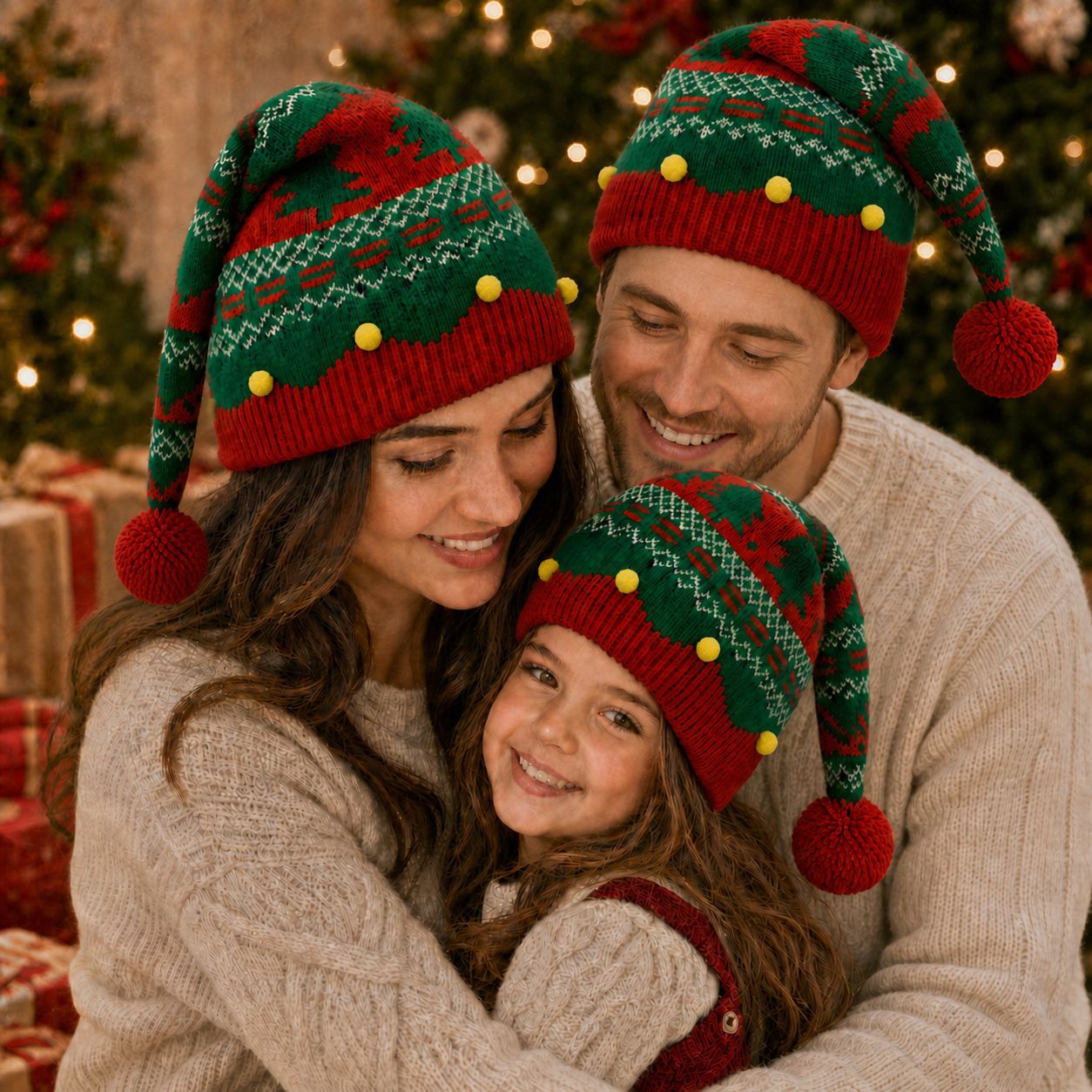 Christmas Warm Knitted Wool Hat photo 1