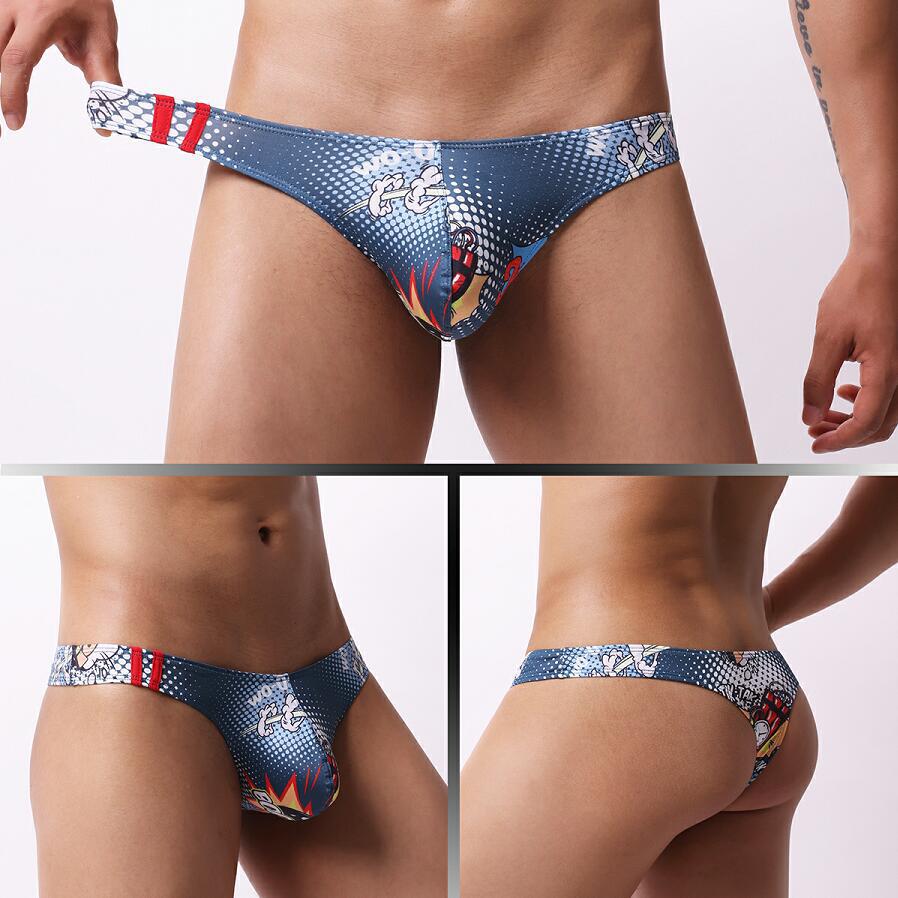 Mens Moisture-Wicking Low-Rise Underwear With Cartoon Print photo 8