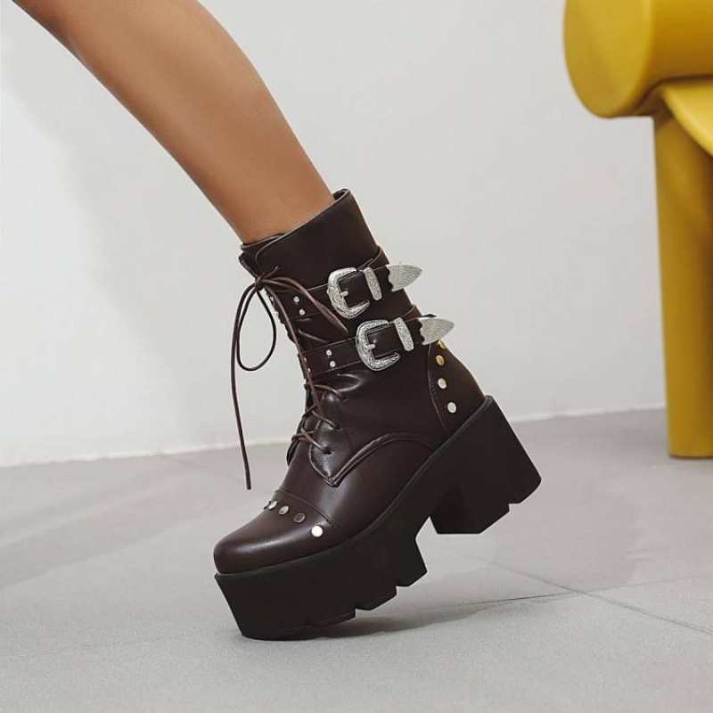 Square Heel With Side Zipper Women's photo 5