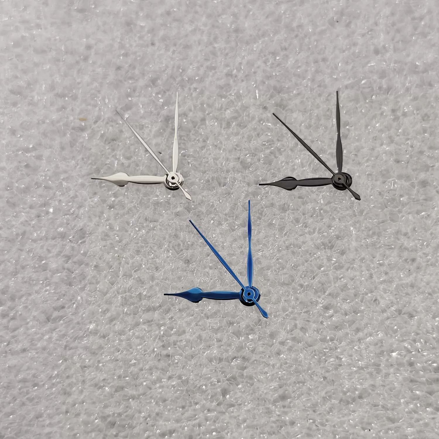Polished Blue Silver And Black Non-luminous Handscompatible With Japanese NH35 364R And 7S Movement Watch Components photo 1