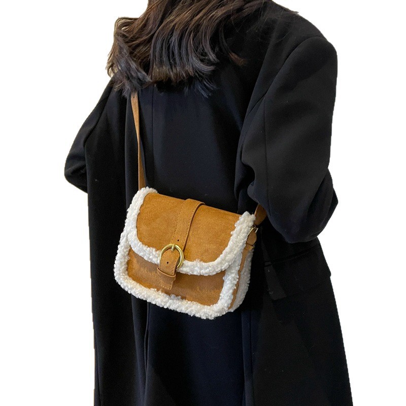 Womens New Plush Shoulder Crossbody Bag photo 2