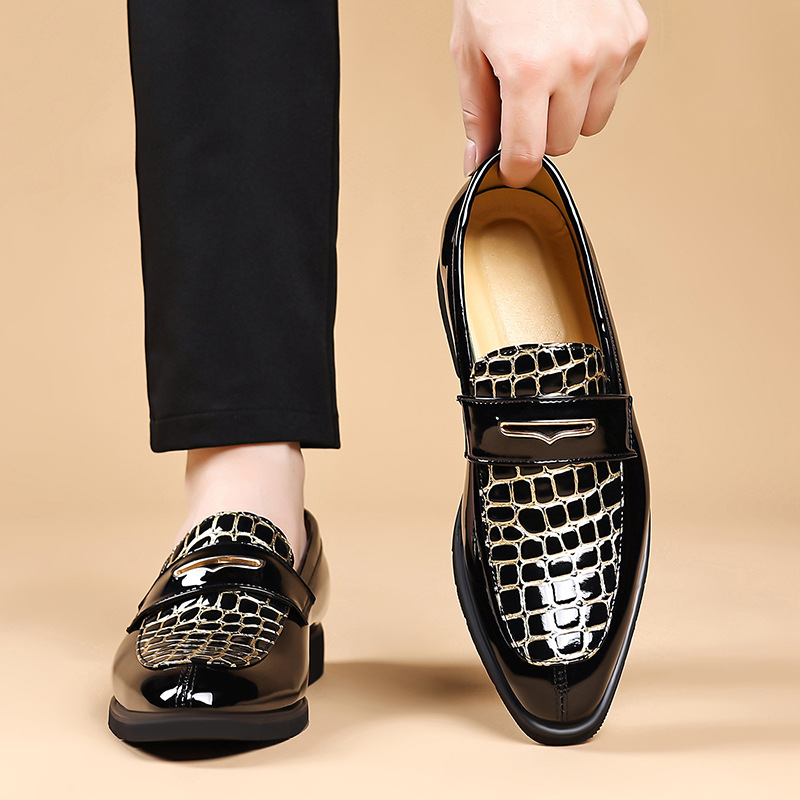 Men's Round-toe Black Casual Dress Shoes photo 1