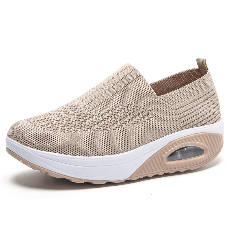 New Women's Leisure Sports Air Cushion Non-slip Flying Woven Women's Shoes photo 5