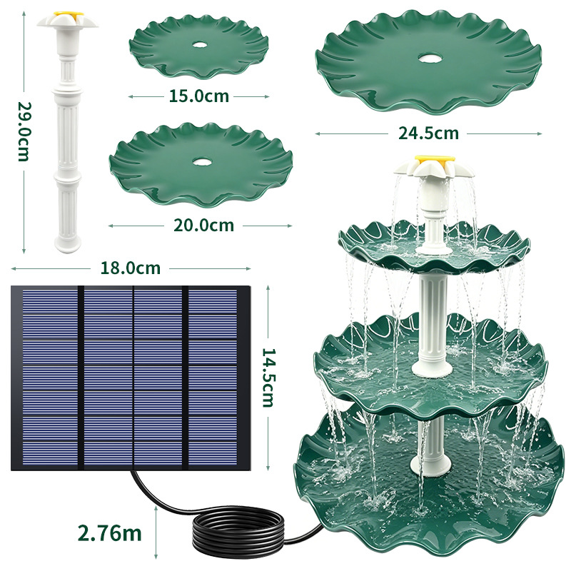 Solar-Powered Garden Pond Landscape Decorative Fountain photo 4