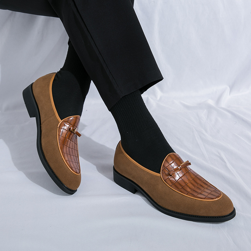 British Retro Style Business Casual Loafers - Men's PU Leather Slip On Shoes for Office Wear photo 4