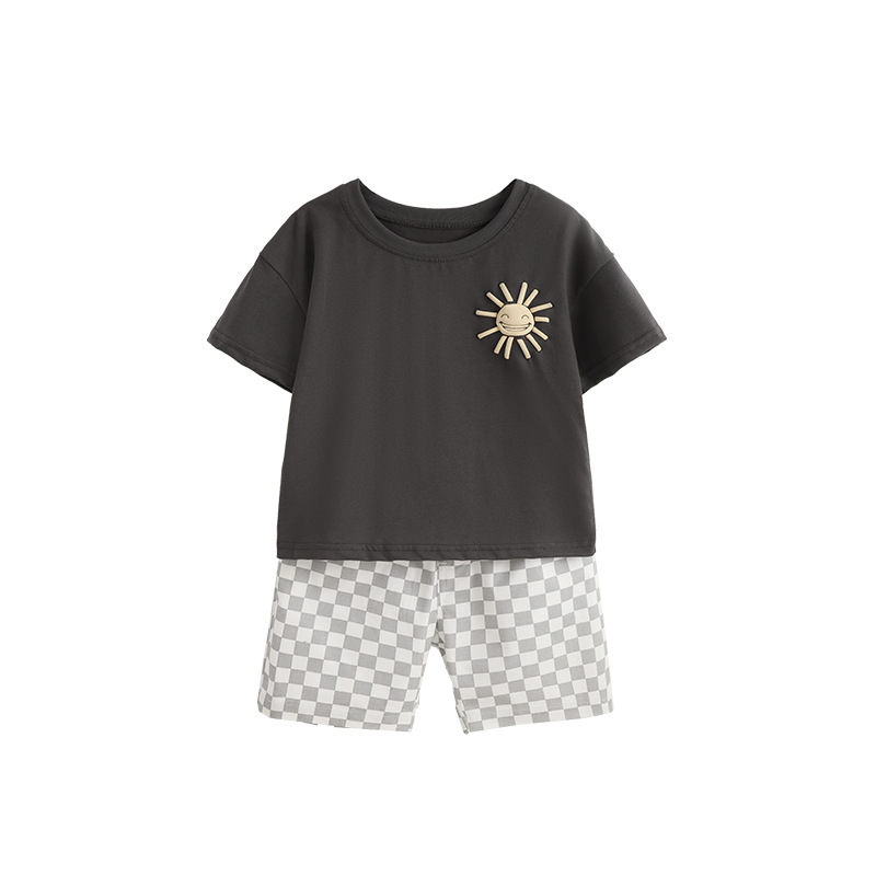 Summer New Arrival Round-Neck Short-Sleeve Boys Set photo 4