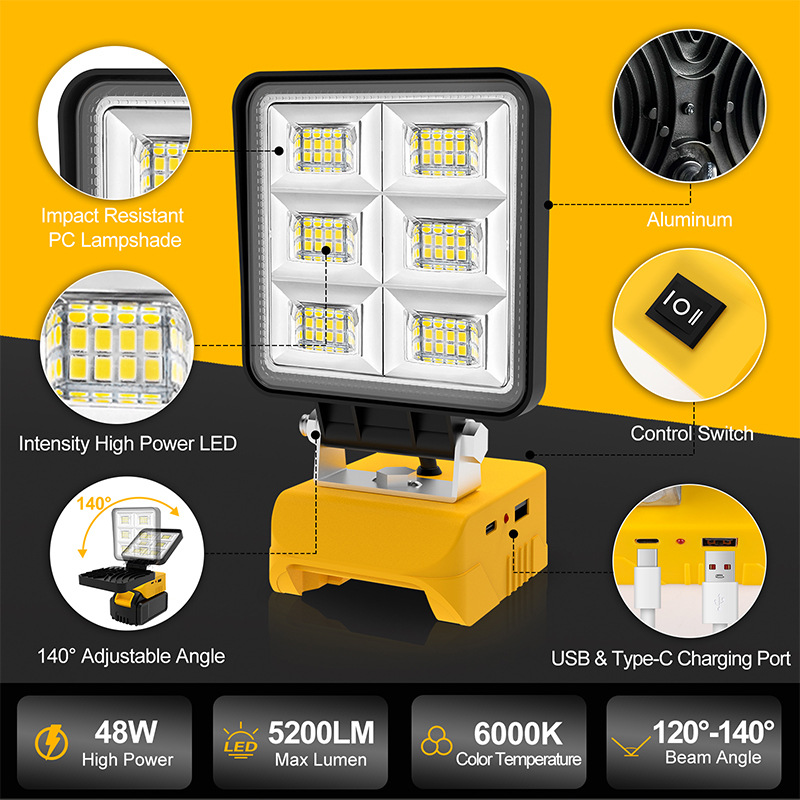 Outdoor Lithium Battery Charging Camping Light A Portable Multi-functional High-brightness Light For Work And Car Repair photo 6