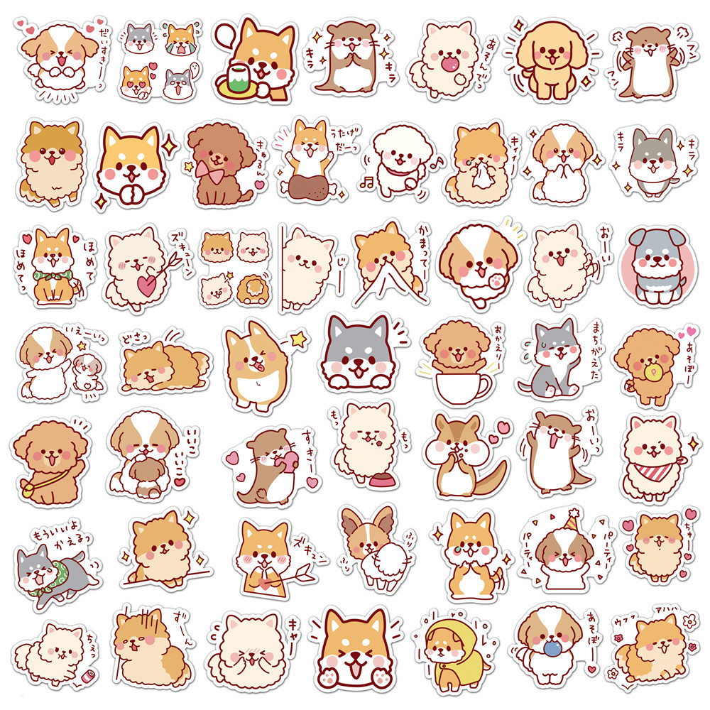 50 Cute Dog Graffiti Stickers photo 3