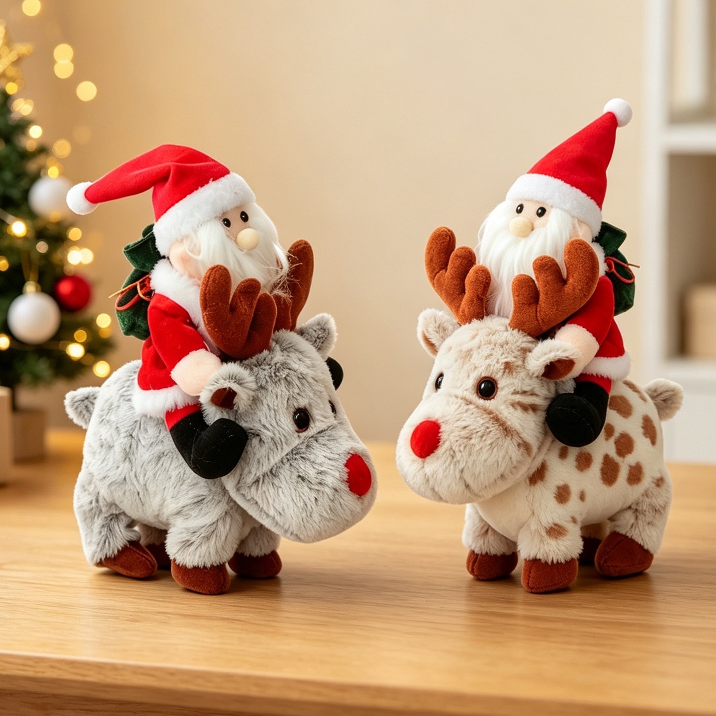 Santa Claus Riding A Reindeer Electric Toy photo 6