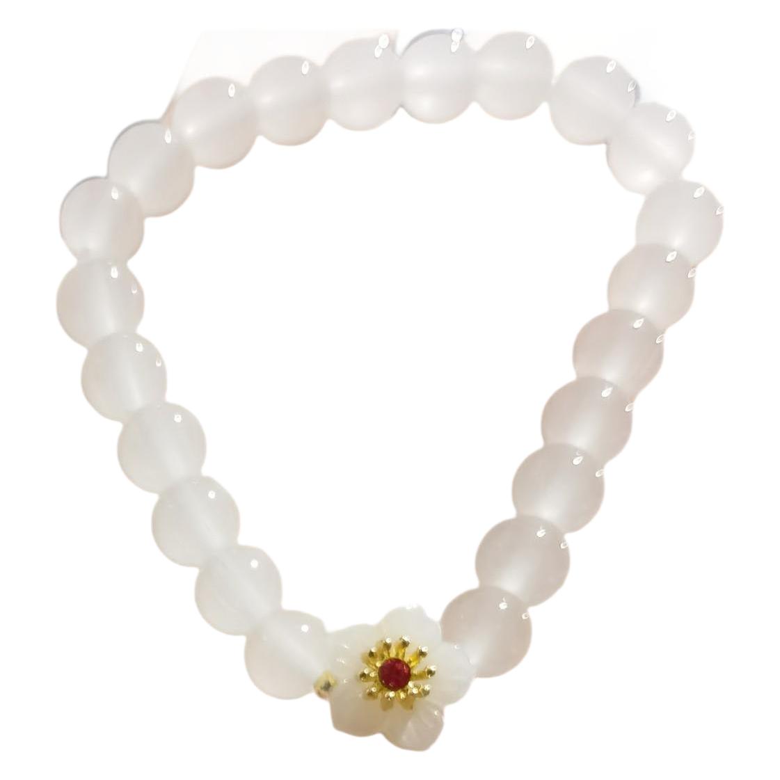 Lucky Flower Natural Red Agate Chalcedony Bracelet photo 3