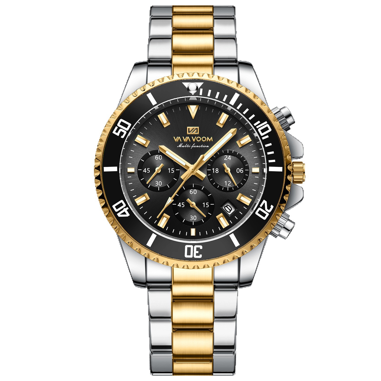 Multifunctional Three-eye Quartz Watch Waterproof And Luminous photo 7