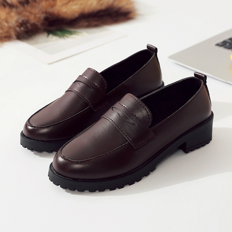 Korean-style Versatile Ulzzang Flat Shoes British-style Work Shoes photo 6