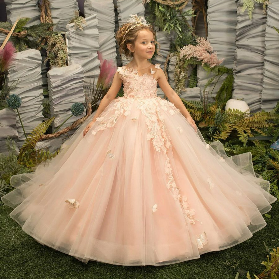Runway Piano Performance Long Flower Girl Dress photo 1