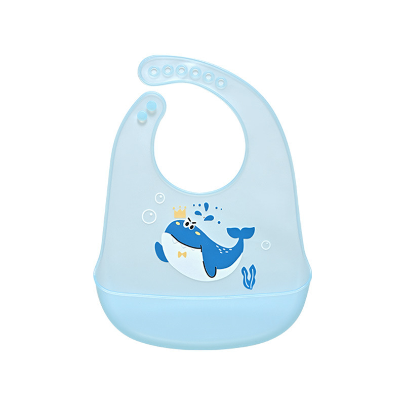Waterproof Silicone Baby Feeding Bib Soft Infant Solid Food Bib photo 2