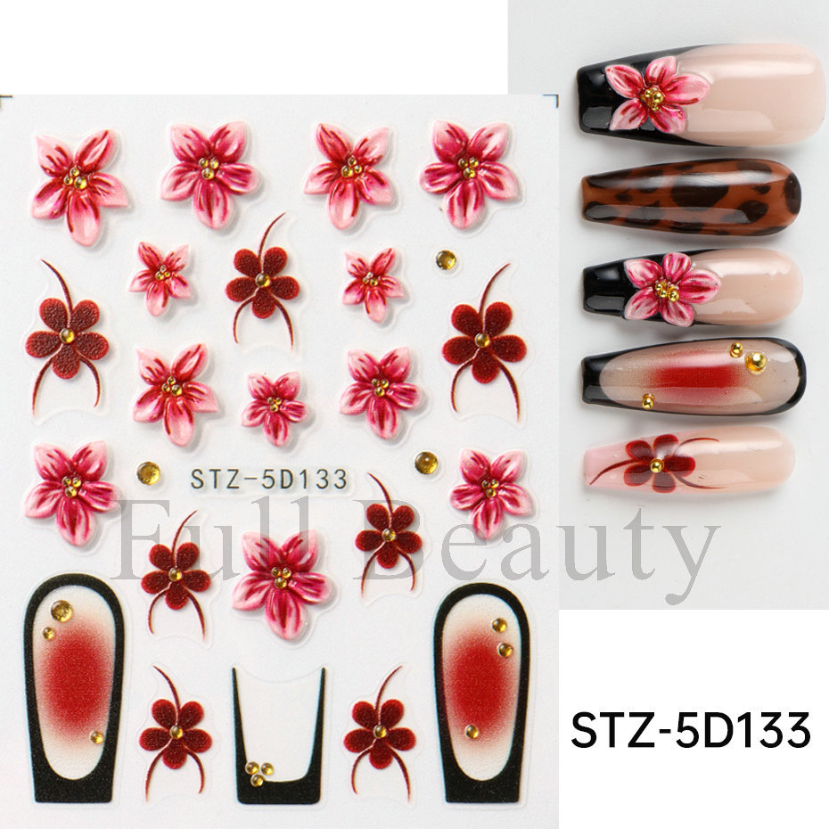 Ins-style Embossed 3D Adhesive Nail Stickers photo 6
