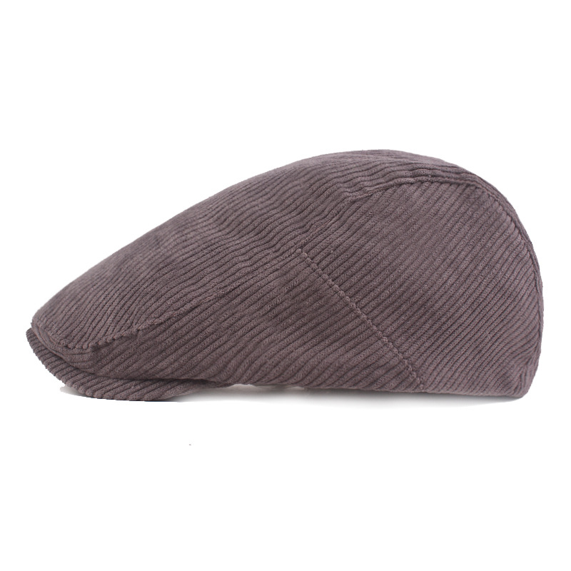 Striped Mens Warm Peaked Cap For Autumn And Winter Casual Baseball Cap photo 1
