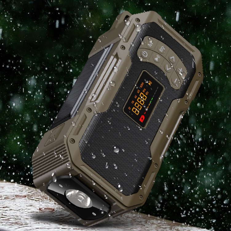 Multifunctional Solar-Powered Hand-Crank Charging Bluetooth Speaker Radio photo 4