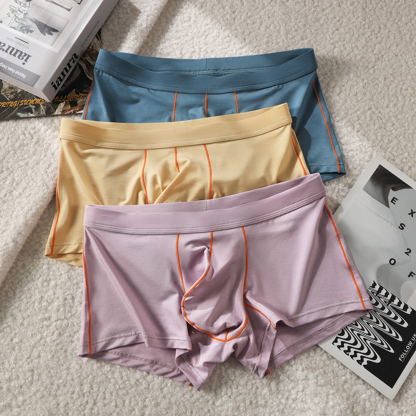 Mens Lyocell Breathable Plus-Size Boxer Briefs photo 6